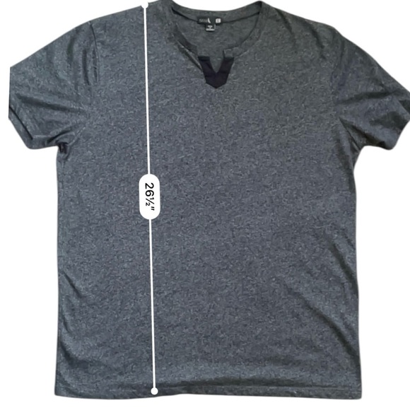 Siva casual minimalist charcoal T-shirt round/V-neck short sleeve Men’s Large - Picture 5 of 8
